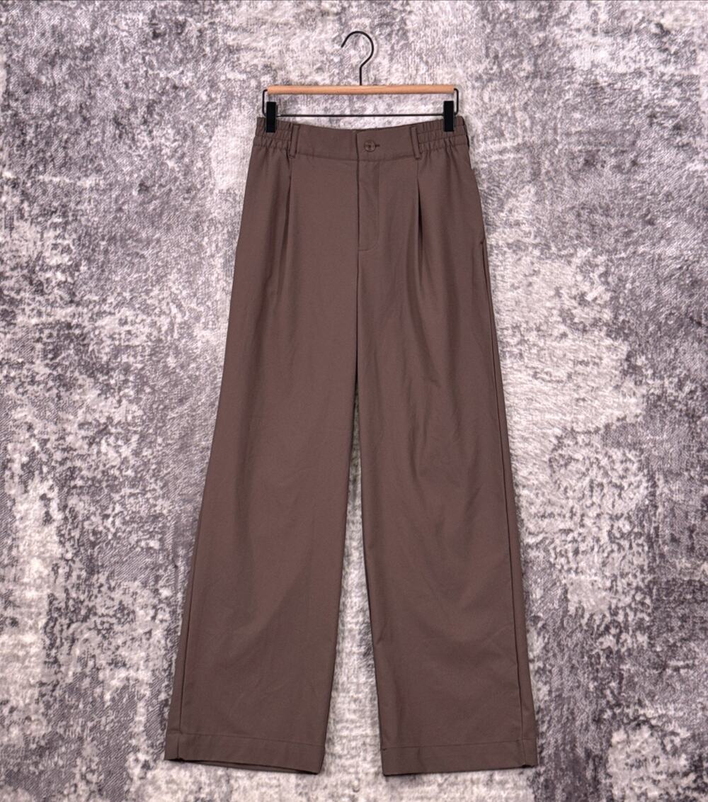 Beyond Yoga Pants Small Womens Status Wide Leg Trouser In Khaki